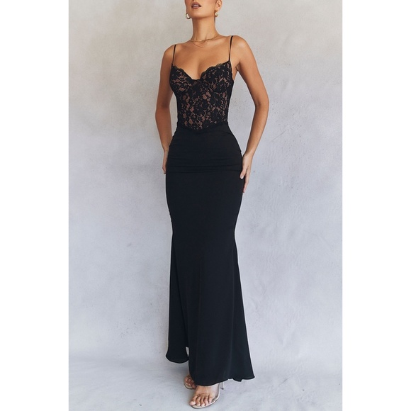 NEW House of CB Cara Maxi Dress Black Large+ XL with Plus Cup - Picture 12 of 17